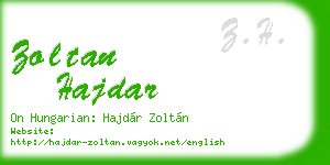 zoltan hajdar business card
