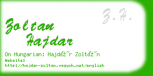 zoltan hajdar business card